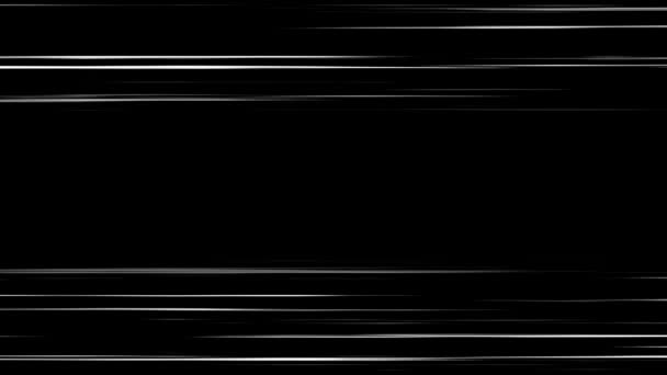 模拟速度线背景动画在黑色 漫画光速线移动 全Hd — 图库视频影像