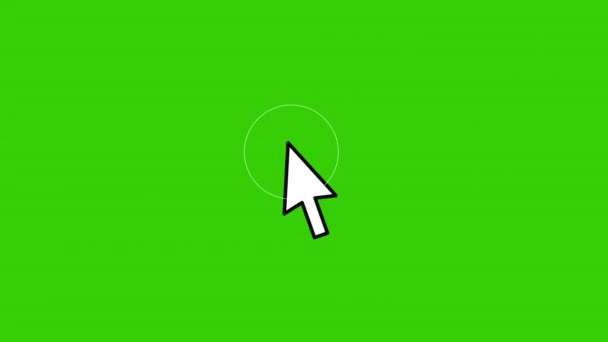 Натисніть Кнопку Миші Анімований Символ Стрілки Комп Ютерної Миші Анімація — стокове відео