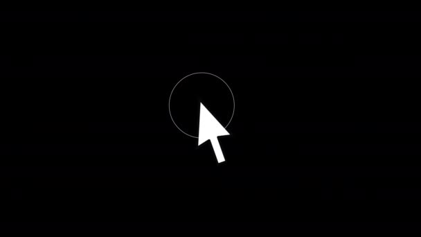 Mausklick Computermaus Animiertes Symbol Des Pfeilcursors Animation Eines Computerzeigers Mit — Stockvideo