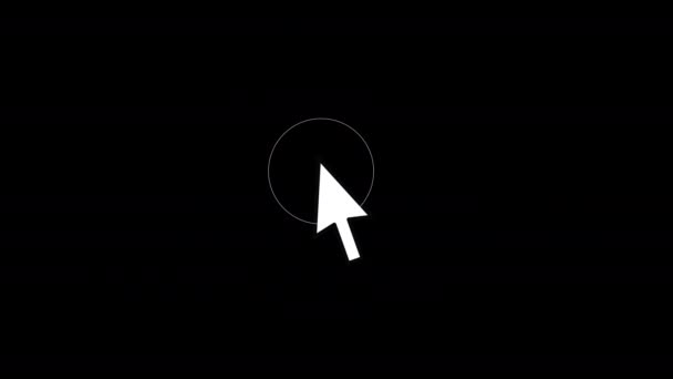 Muisklik Computer Mouse Animated Symbool Van Pijlcursor Animatie Van Een — Stockvideo