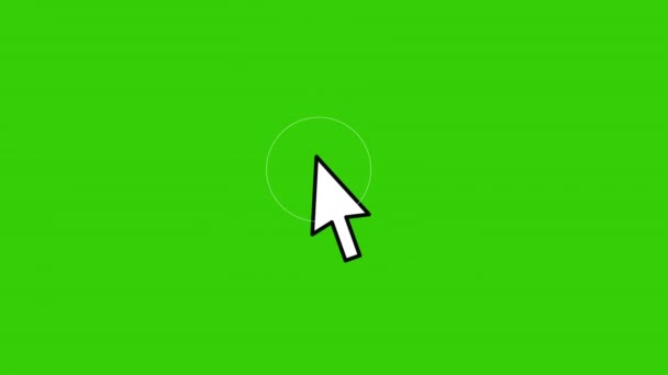 Clic Del Mouse Mouse Del Computer Simbolo Animato Del Cursore — Video Stock