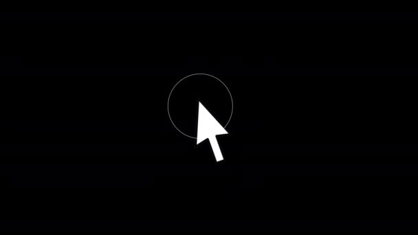 Mouse Click Computador Mouse Símbolo Animado Cursor Seta Animação Ponteiro — Vídeo de Stock