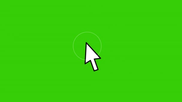Натисніть Кнопку Миші Анімований Символ Стрілки Комп Ютерної Миші Анімація — стокове відео
