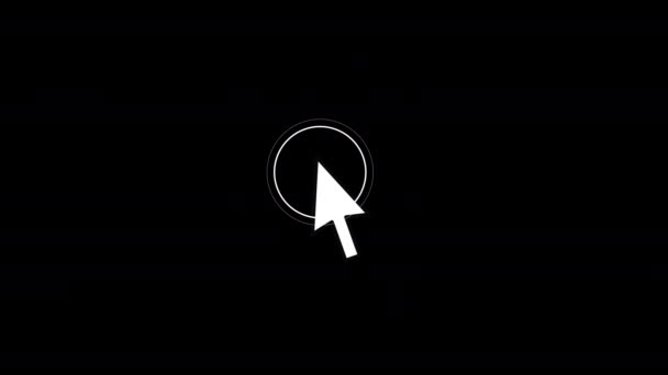 Muisklik Computer Mouse Animated Symbool Van Pijlcursor Animatie Van Een — Stockvideo