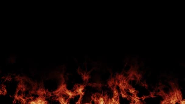 Fire Frame Loop Effect Burning Background Fire Abstrakter Hintergrund Nahtlose — Stockvideo