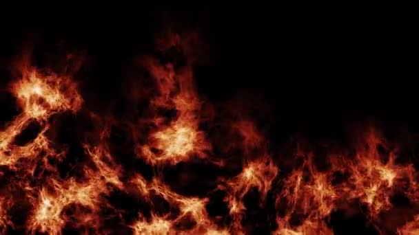 火灾框架回路效应 燃烧背景与火 抽象背景无缝回路燃烧火焰能量 — 图库视频影像