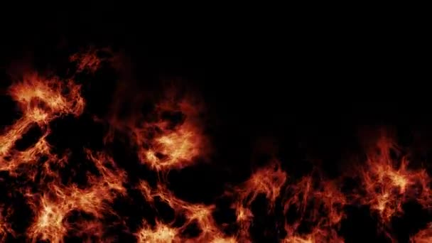 Efecto Bucle Marco Fuego Fondo Ardiente Con Fuego Fondo Abstracto — Vídeos de Stock
