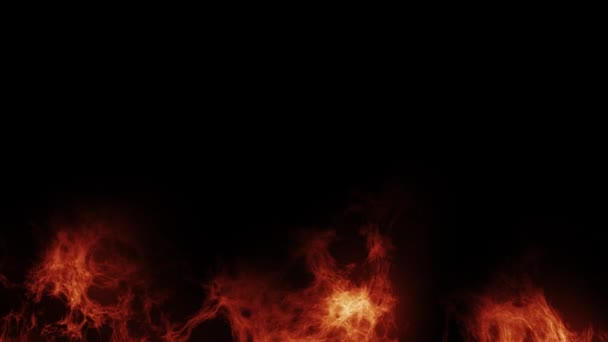 Ефект Петлі Пожежної Рами Палаючий Фон Вогнем Абстрактний Фон Безшовної — стокове відео