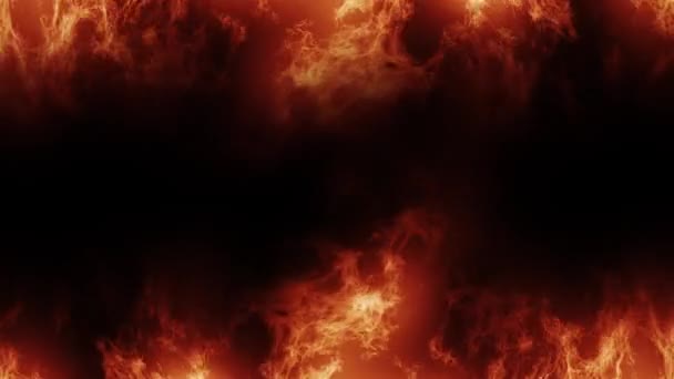 火フレーム ループの効果 火が付いている燃える背景 抽象的な背景の継ぎ目が無いループ火の燃える炎エネルギー 4Kについて — ストック動画