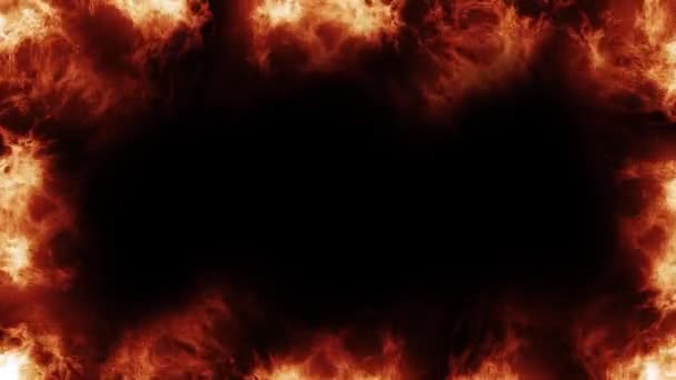Tűz Keret Hurok Hatás Égő Háttér Tűzzel Absztrakt Háttér Zökkenőmentes — Stock videók