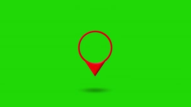 Wskaźnik Lokalizacji Pokazujący Położenie Mapie Ruch Gps Pinu Mapie Animacja — Wideo stockowe