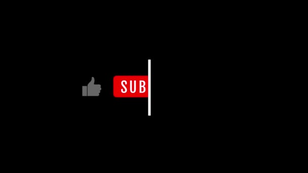 Suscribirse Recordar Botón Animación Botón Suscripción Animada Para Youtube Gusta — Vídeos de Stock