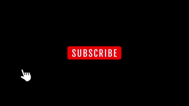Subscribe Reminder Button Animation Animated Subscribe Button Youtube Share Comment — Stock Video
