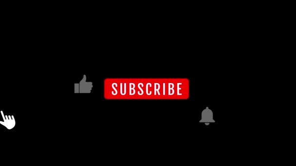 Подписаться Удалить Кнопку Анимации Анимированная Кнопка Подписки Youtube Кнопка Поделиться — стоковое видео