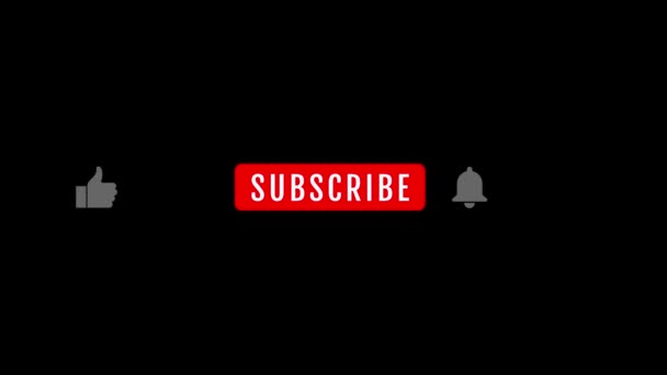 Subscribe Dan Reminder Button Animation Tombol Berlangganan Animasi Untuk Youtube — Stok Video