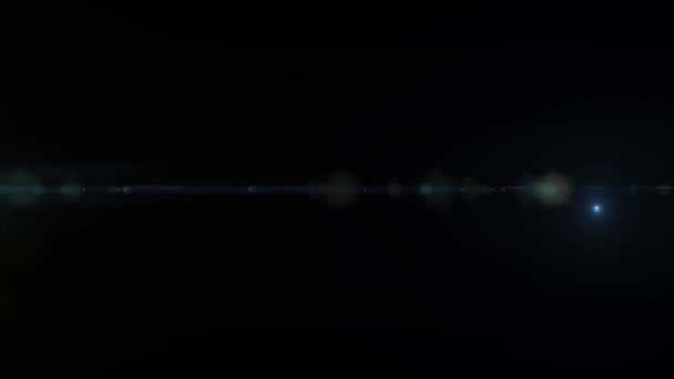 Linsenschlag Optischer Linsenschlageffekt Overlay Lichteffekt Glühendes Licht Auf Schwarz Full — Stockvideo