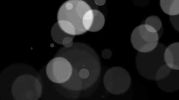 Brilho Branco Abstrato Partícula Sobre Fundo Preto Animação Loop Com — Vídeo de Stock