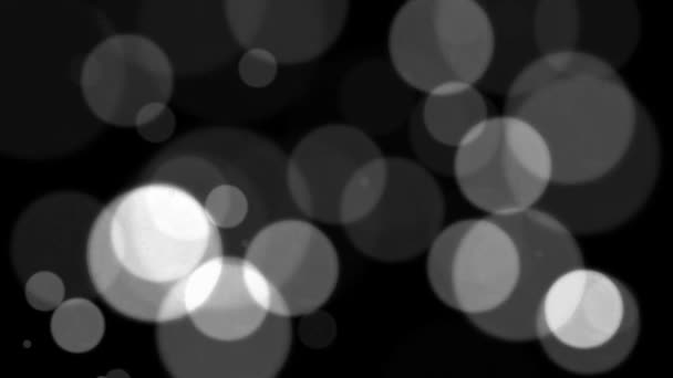 Abstract Witte Glitter Deeltje Zwarte Achtergrond Looped Animatie Met Mooie — Stockvideo