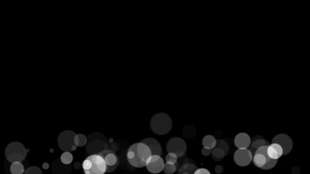 Siyah Arkaplanda Soyut Beyaz Parıltı Parçacık Siyah Arkaplanda Güzel Beyaz — Stok video