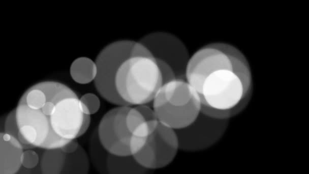 Абстрагируясь Белого Глайтера Черном Фоне Цикл Анимации Красивым Белым Боке — стоковое видео