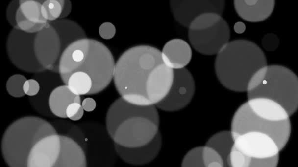 Abstract White Glitter Particle Black Background Looped Animation Beautiful White — Stock Video