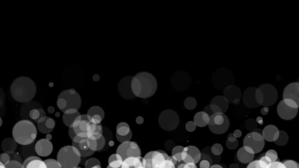 Abstract White Glitter Particle Black Background Looped Animation Beautiful White — Stock Video