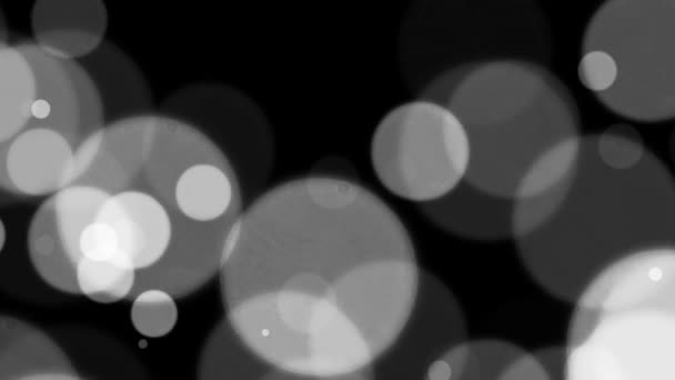 Abstrait Paillettes Blanches Particules Sur Fond Noir Animation Boucle Avec — Video