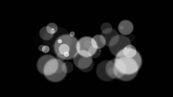 Abstrakt Vitt Glitter Och Partikel Svart Bakgrund Loopas Animation Med — Stockvideo