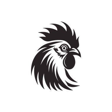 Horoz veya horoz logo vektör simgesi
