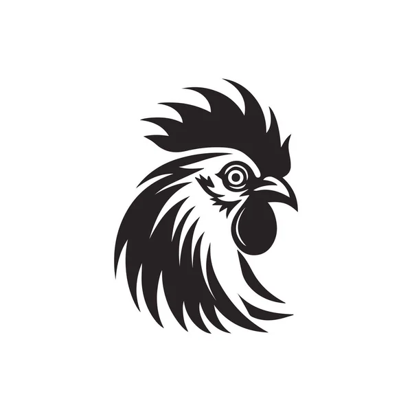 鶏やコックのロゴベクトルアイコン — ストックベクタ