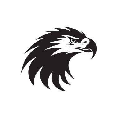 Kartal veya şahin maskotu logo siluet vektörü