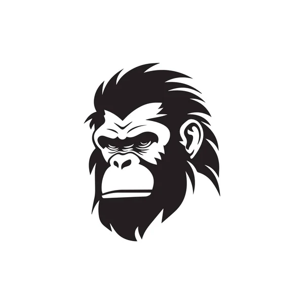 Gorilla Minimal Logo Vector — Stock Vector