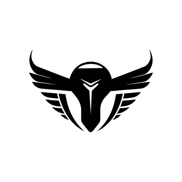 Creative Technology wings and light bulb idea logo icon minimal technology logo silhouette vector