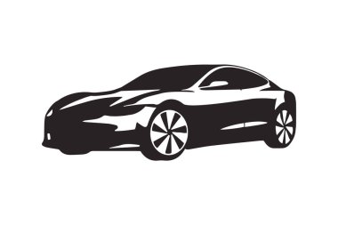 Sports car vektör logo simgesi Motorlu Araç galerisi logo araba siluet vektör şablonu