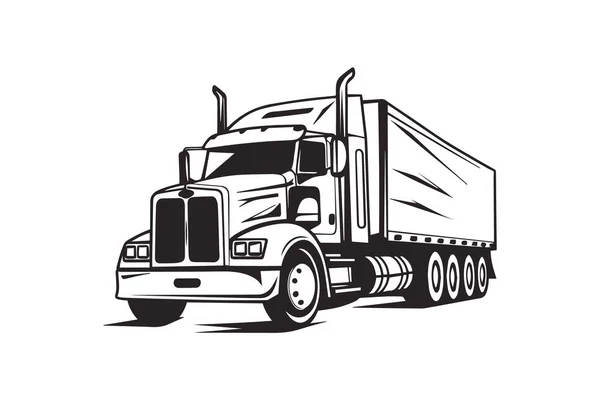 Truck Logo Template Ontwerp Witte Kleur — Stockvector