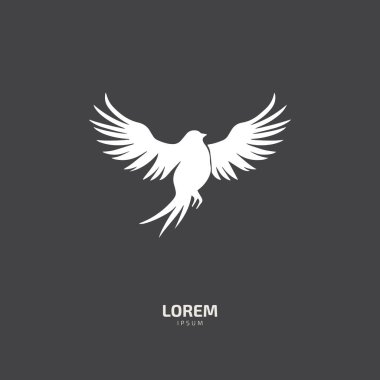 Uçan Kuş minimal logo siluet simgesi