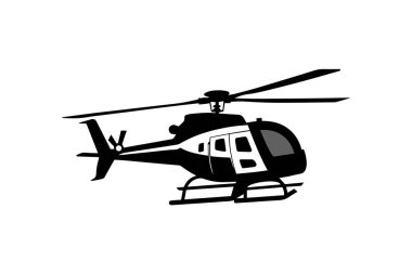 Helikopter logosu izole edilmiş vektör şablonu