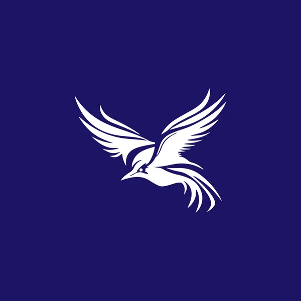 Flying Bird Logotipo Ícone Vetor Modelo — Vetor de Stock