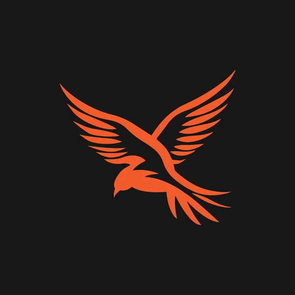 Modelo Logotipo Vetor Pássaro Voador — Vetor de Stock