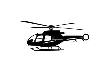 Helikopter şirketi logo simgesi silueti