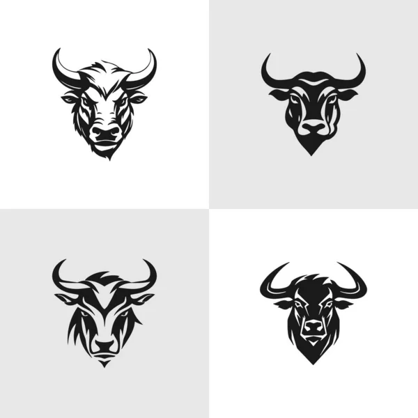 Logos Mit Büffelmozzarella Vektor Einfache Illustration Isoliert Auf Weißem Hintergrund — Stockvektor