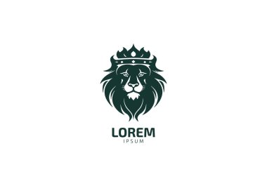 Aslan Başı Logosu Tasarım Şablon vektörü