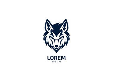 Wolf head Vector illustration. Cool wolf logo clipart