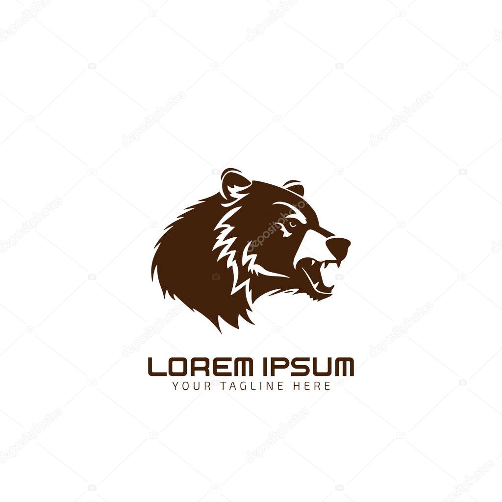 Bear logo icon vector design