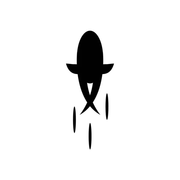 Fisch Minimalen Logo Vektor Symbol Design Vorlage — Stockvektor