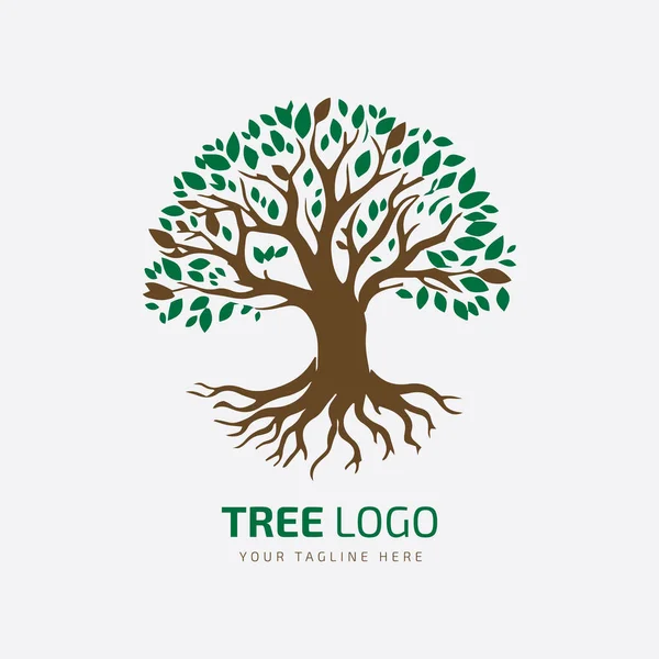 Ağaçların logo simgesi. Vektör resimleme şablonu