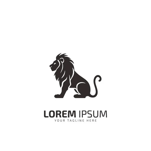 Ilustração Vetor Logotipo Leão Projeto Emblema — Vetor de Stock