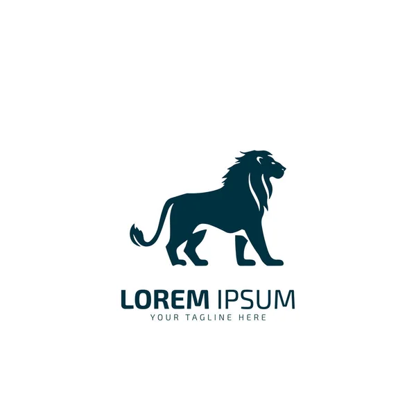 Lion Logo Vector Lion Icon Logo Template Design Silhouette Isolated — Stock Vector