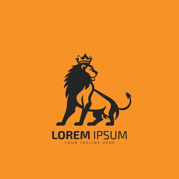 Logotipo Leão Modelo Vetor Design Ilustração — Vetor de Stock