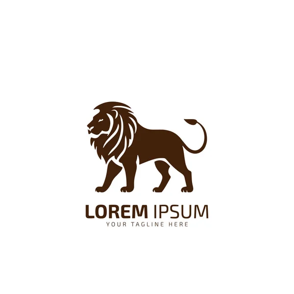 Vetor Logotipo Leão Modelo Logotipo Ícone Leão — Vetor de Stock